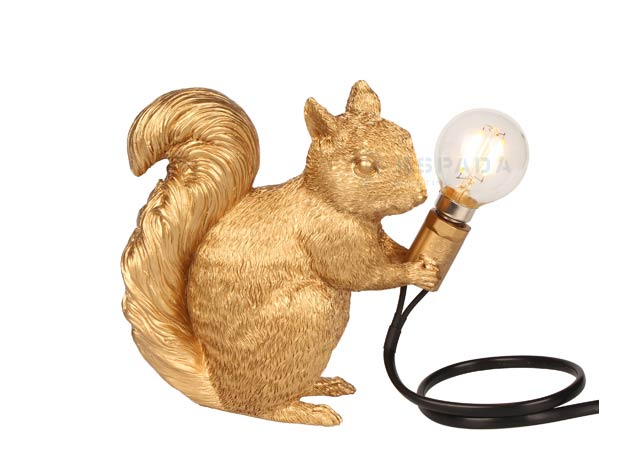 Unique Squirrel Figurine Table Lamp