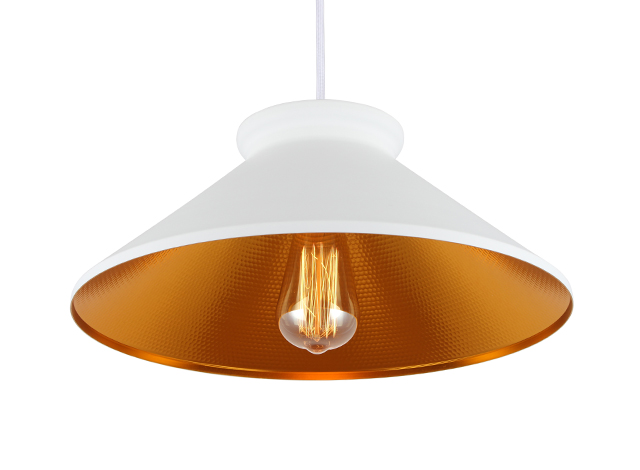 ES100-F Modern Hand-beaten White Aluminum Pendant Light