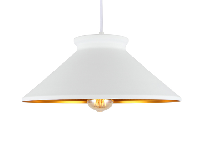 ES100-F Modern Hand-beaten White Aluminum Pendant Light