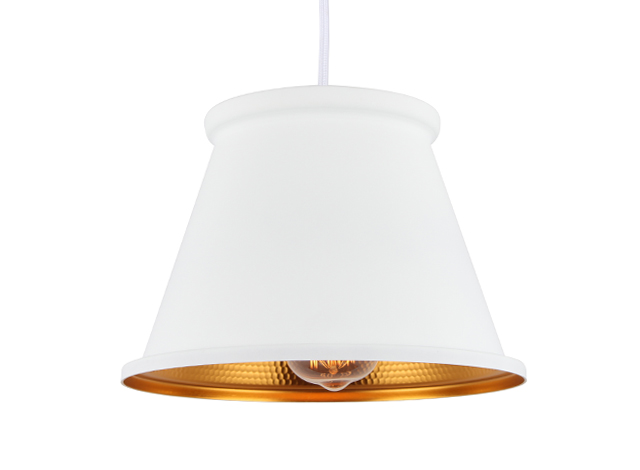 ES100-F Modern Hand-beaten White Aluminum Pendant Light